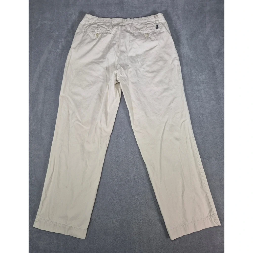 Polo Ralph Lauren Mens Tan Khaki Chino Pants 100% Cotton Size 33/30 - Picture 2 of 8